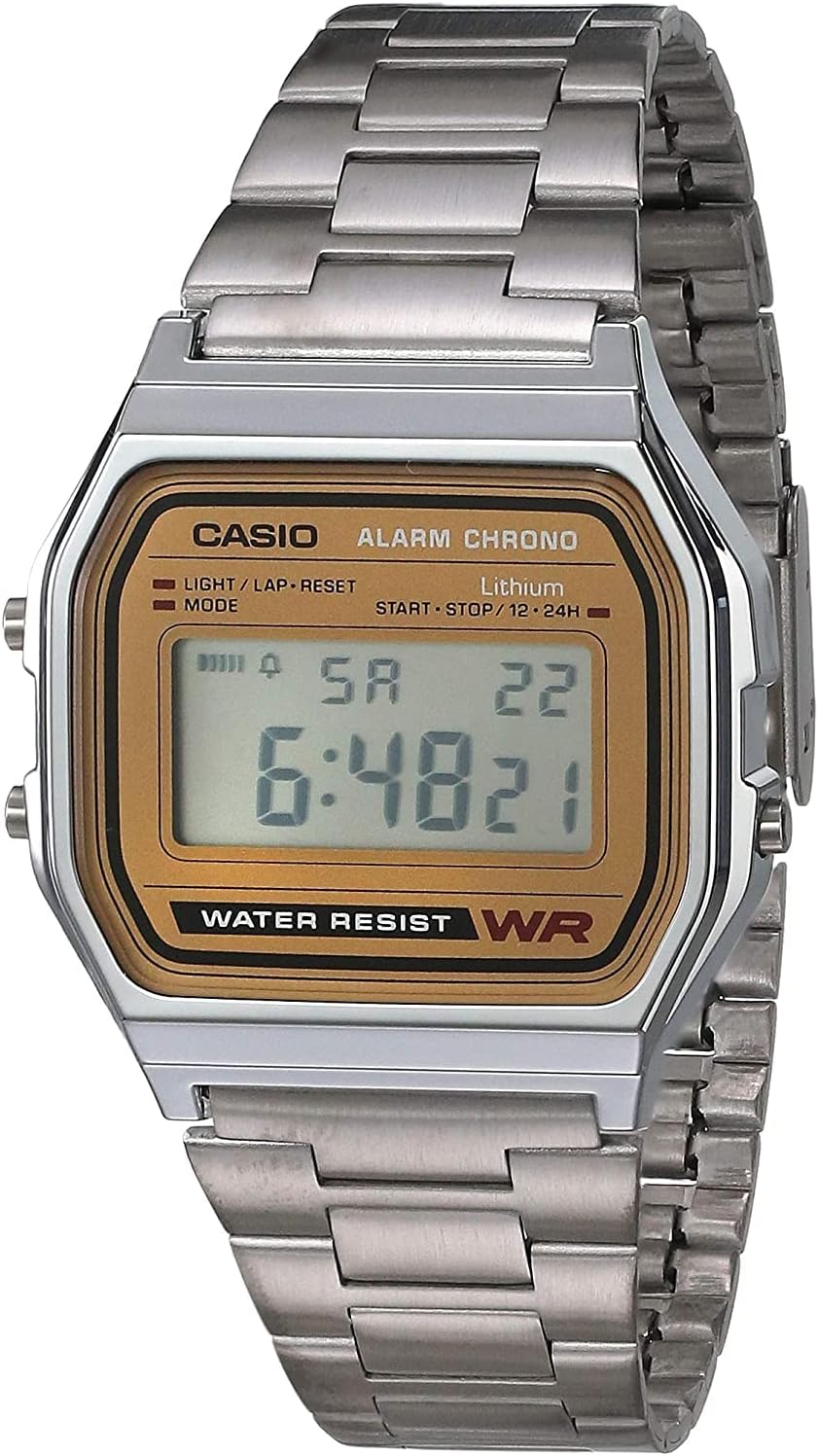 Casio A158WA – Reloj Digital Vintage Unisex con Luz LED y Batería de 7 Años